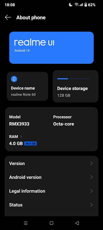 realme note 60 5