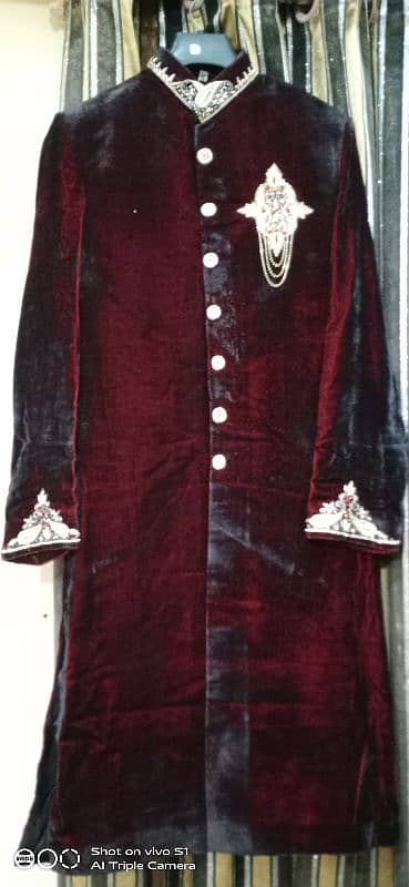 Velvet Sherwani For sale 0