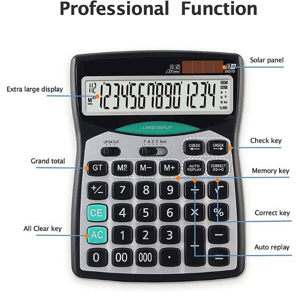 CT 9300 calculator soft button large display 112 times check correct 0