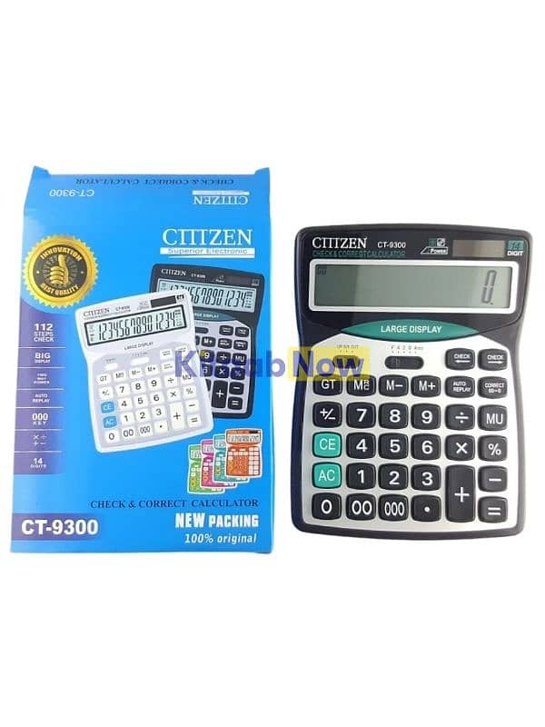 CT 9300 calculator soft button large display 112 times check correct 1