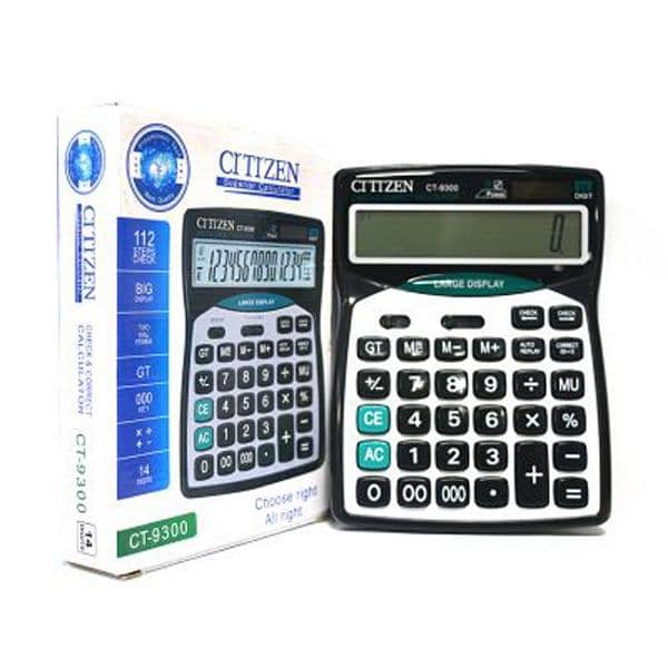 CT 9300 calculator soft button large display 112 times check correct 4