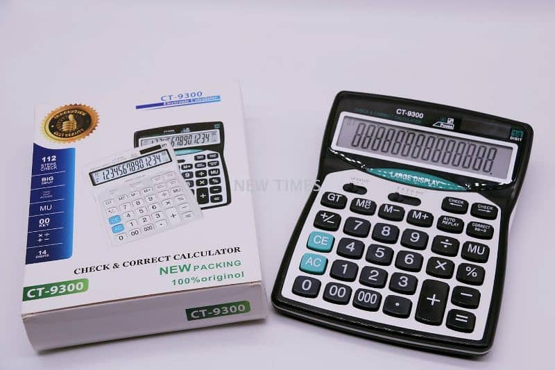 CT 9300 calculator soft button large display 112 times check correct 5