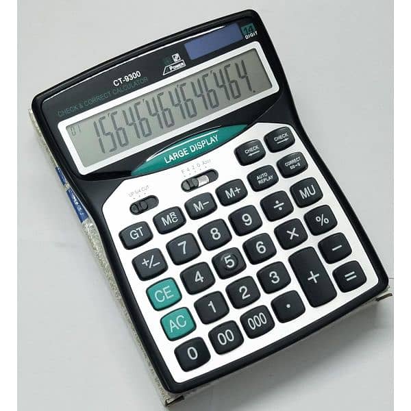 CT 9300 calculator soft button large display 112 times check correct 6