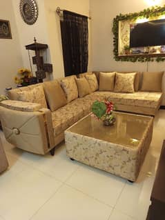 l shape sofa set with table