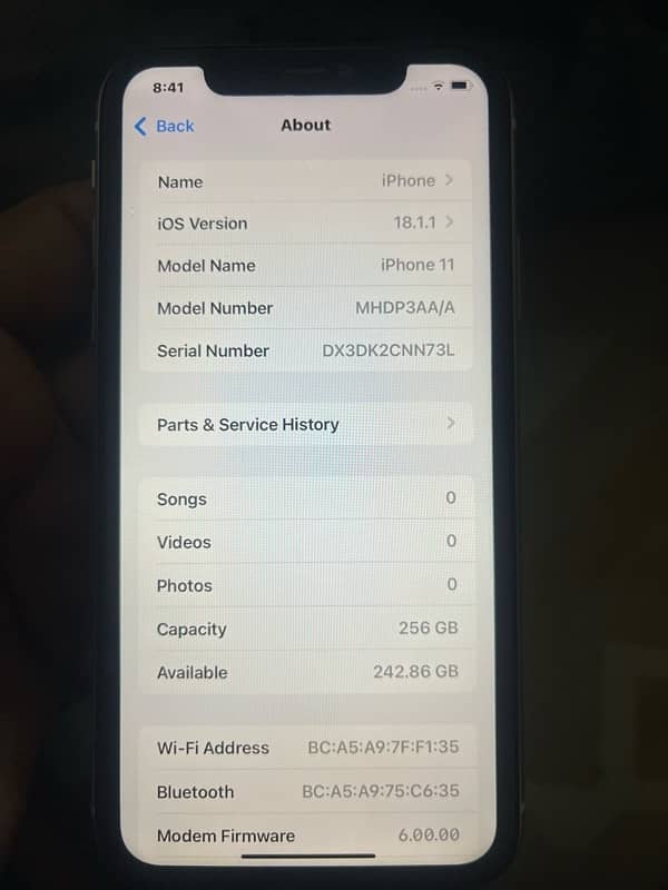 Iphone 11  256 GB pta 4