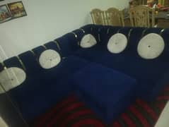 Velvet l shaped sofa for sale