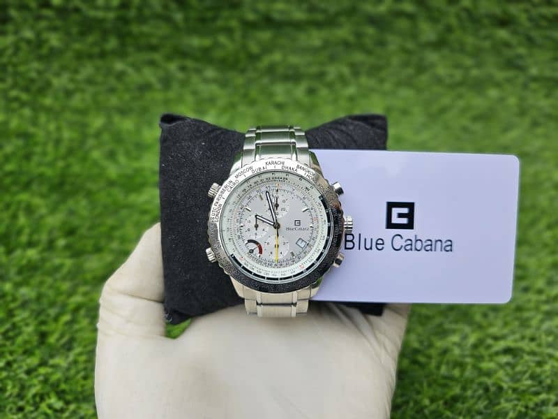 Original Blue Cabana Chronograph Watch Tags Casio,Citizen,Rado,Rolex. 0