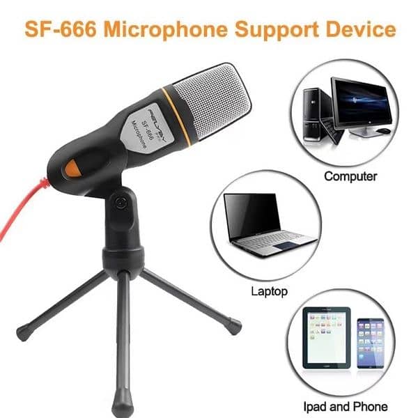 SF-666 Condenser microphone with stand 3