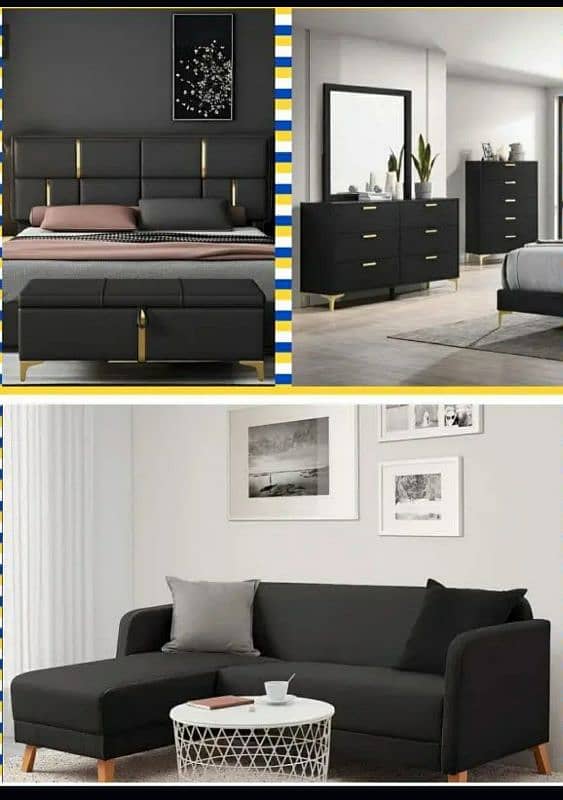 king size bed with dressing,Sofa Seti, L shape sofa 3