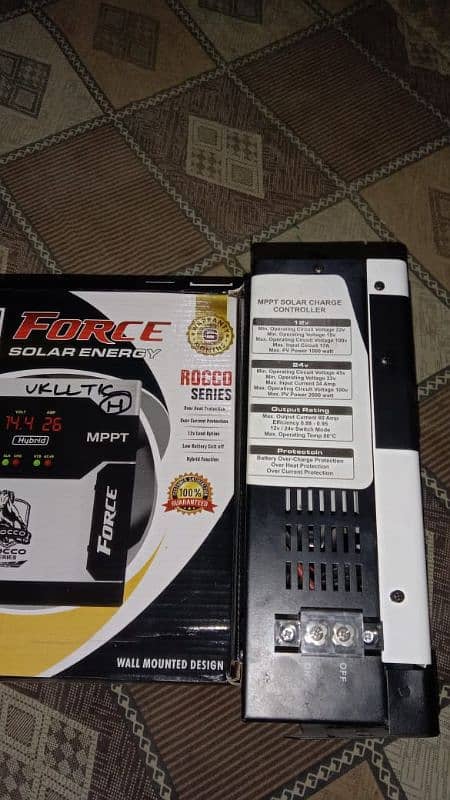 MPPT FORCE SOLAR ENERGY 60amp 12v or 24 voltes pv volt 100 0