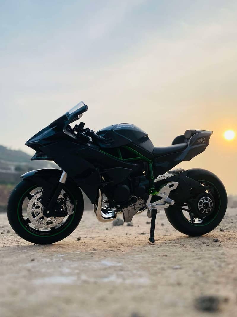 Kawasaki Ninja H2 supersport bike H2R scale motorcycle Diecast 3