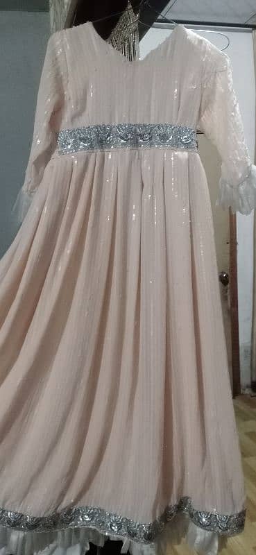 peach pink colour Frock for sale 2