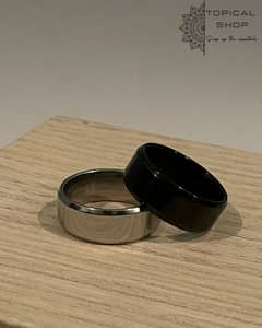 MEN' RING - NEW FASHION - BLACK RING - SILVER RING