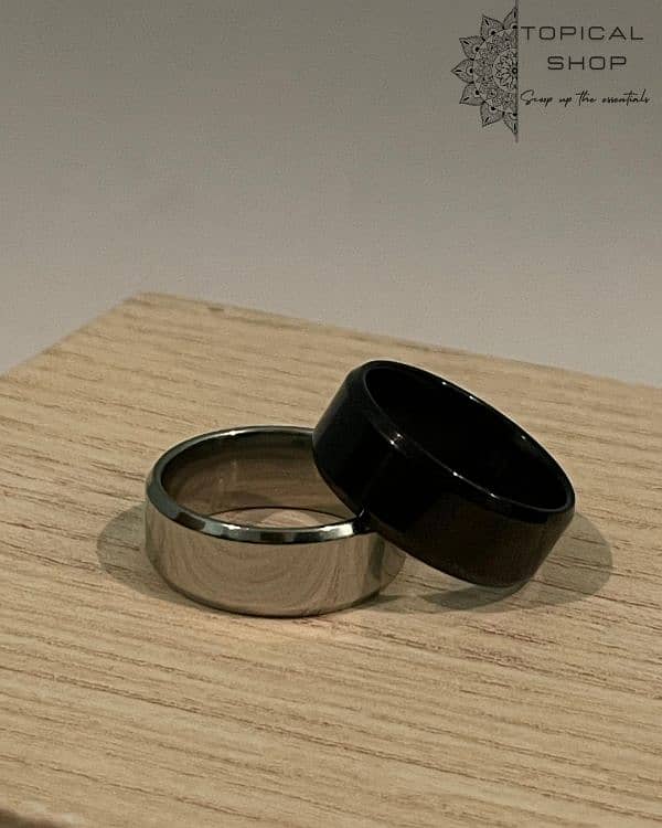 MEN' RING - NEW FASHION - BLACK RING - SILVER RING 0