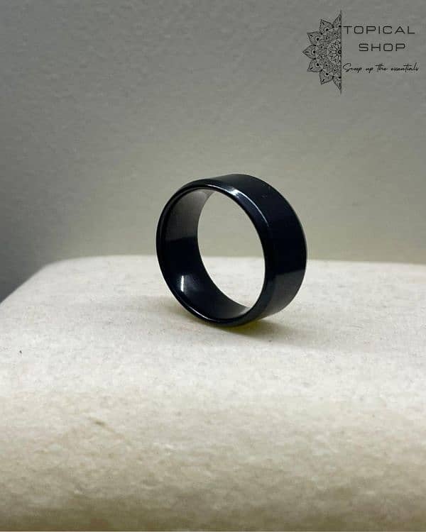 MEN' RING - NEW FASHION - BLACK RING - SILVER RING 1