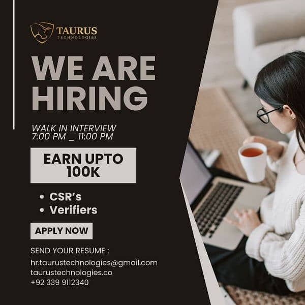 We Are Hiring CSR, Verifier,Closer 1