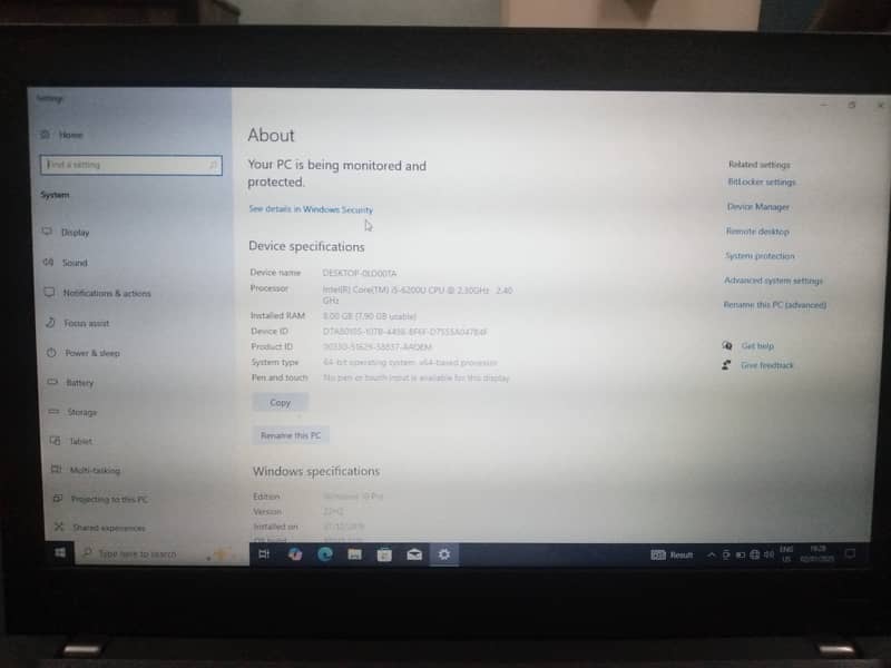 Laptop Lenovo ThinkPad X270 i5 6th gen 7