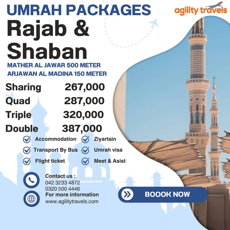 Umrah Packages, UAE Female visa, Family Visa and Investor visa 1