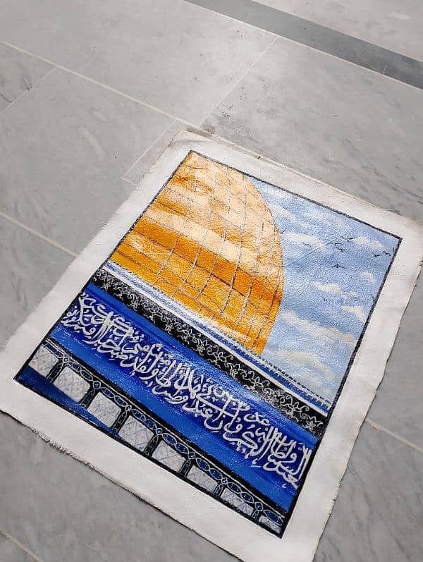 masjid e aqsa handmade wall painting 1