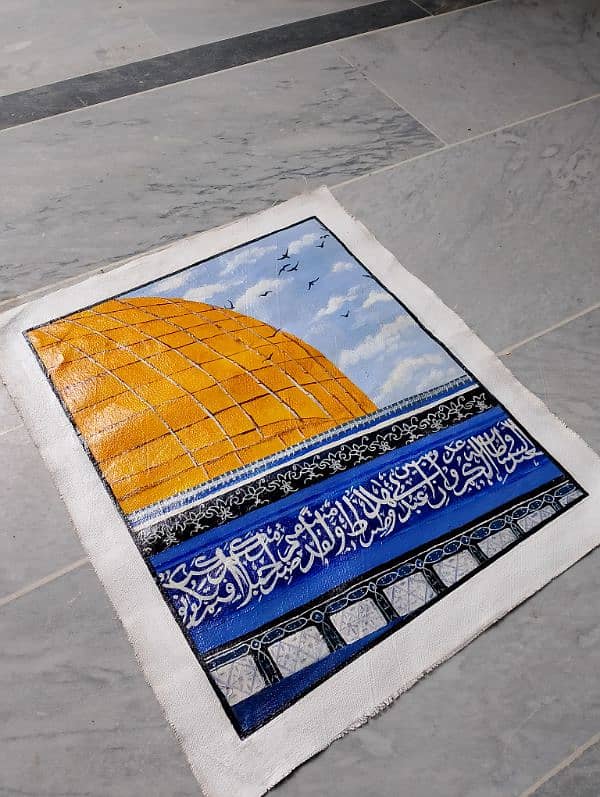 masjid e aqsa handmade wall painting 2