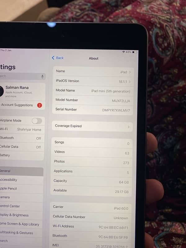 iPad Mini 5 64GB Just Few Days Use 8