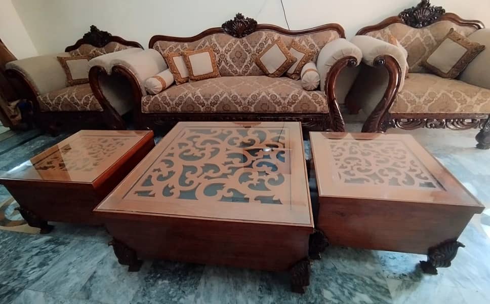 7 Seater Sofa Set & tables set 8