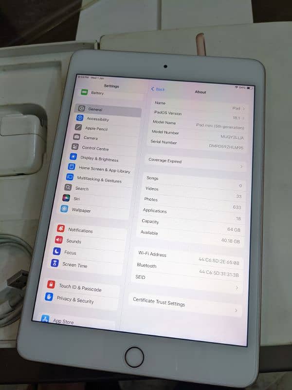 iPad Mini 5 64gb Complete Box Gold Color 10