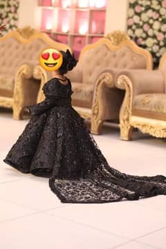 ball gown frock with tail