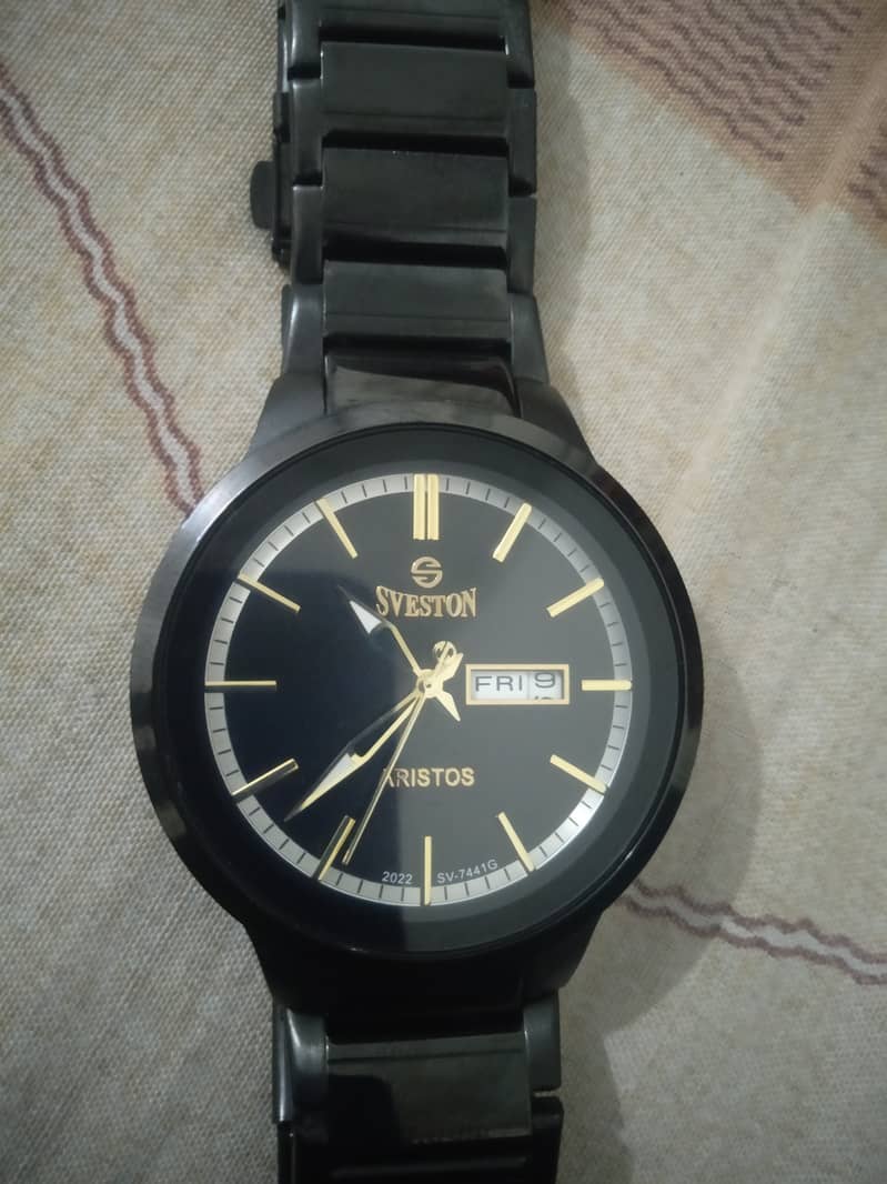 Sveston watch 7441g black color 3