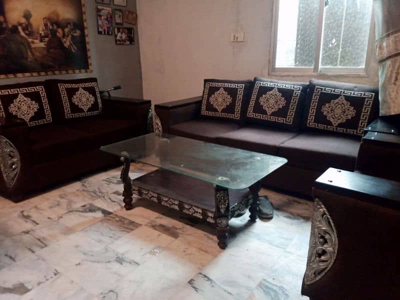 sofa set available for sale with glass table 1