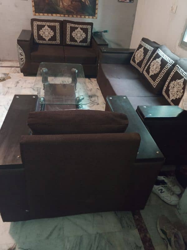 sofa set available for sale with glass table 4