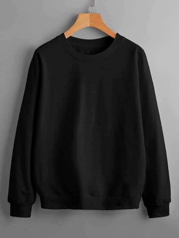 plain cotton fleece sweatshirt - M, L, XL 0