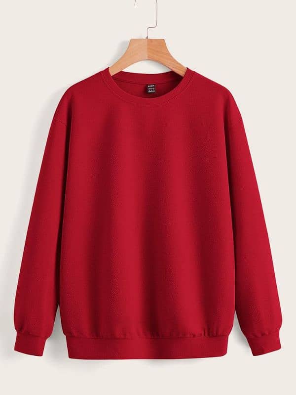 plain cotton fleece sweatshirt - M, L, XL 1