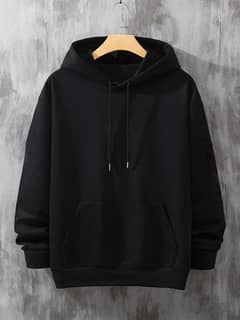 plain cotton fleece hoodie, M, L, XL