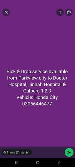 pick and Drop service Available