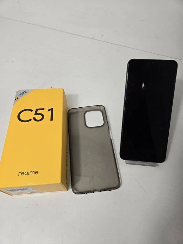 Realme c 51 open box ,blkl new , warranty me he 1