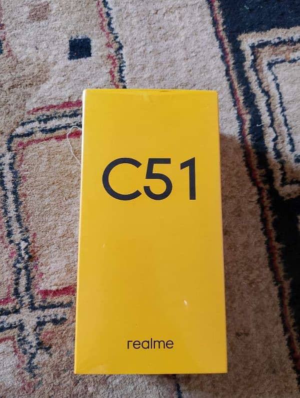 Realme c 51 open box ,blkl new , warranty me he 4