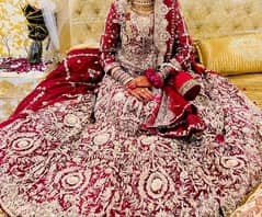 Bridal lehnga in maroon color