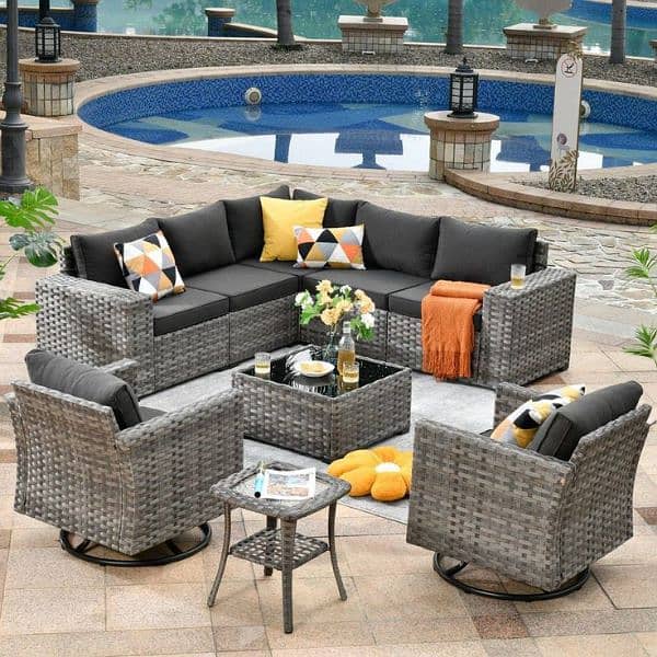 Garden chairs/rattan sofa sets/dining tables/UPVC outdoor furniture 8