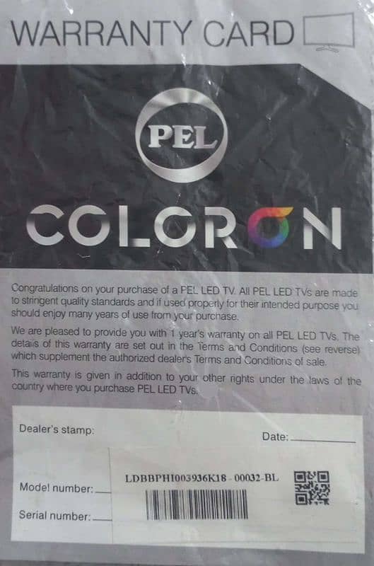 PEL LED TV 32" INCH COLORON HD LED TV (WITH BOX)(BRAND NEW) 8