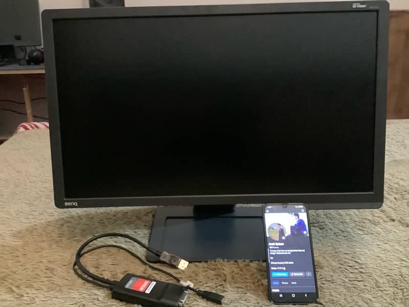 Zowie xl2411b 144hz in excellent condition with dual link dp adapter 1