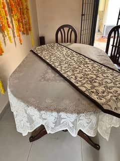 Wooden dining table