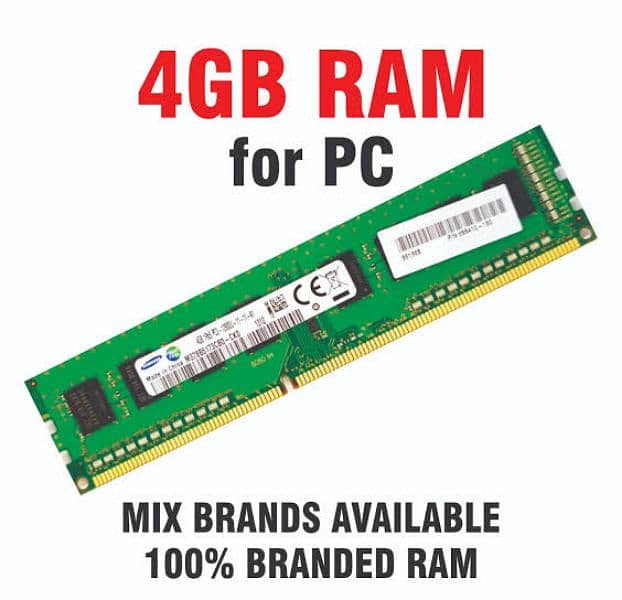 Pc Ram 4GB 2GB For Sale 1