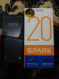 Tecno spark 20 8/256  8 months warranty 10/10 condition with box