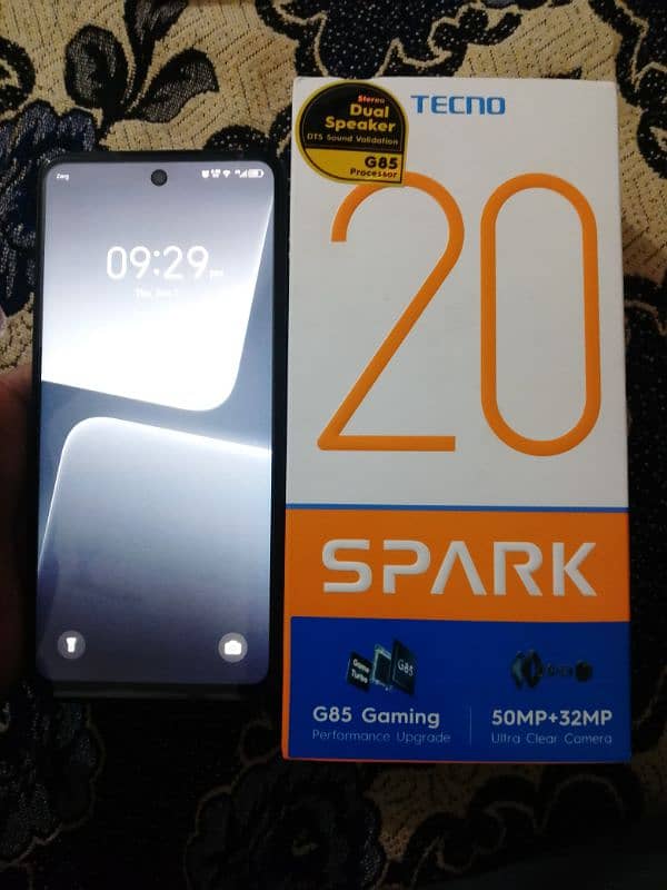 Tecno spark 20 8/256  8 months warranty 10/10 condition with box 9