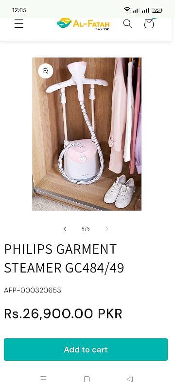 Philips garment steamer for sale 0