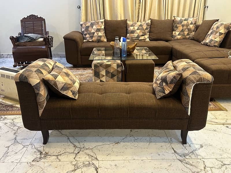 Sofa set / L shaped sofa / center table / settee 3