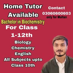 Home Tutor Available