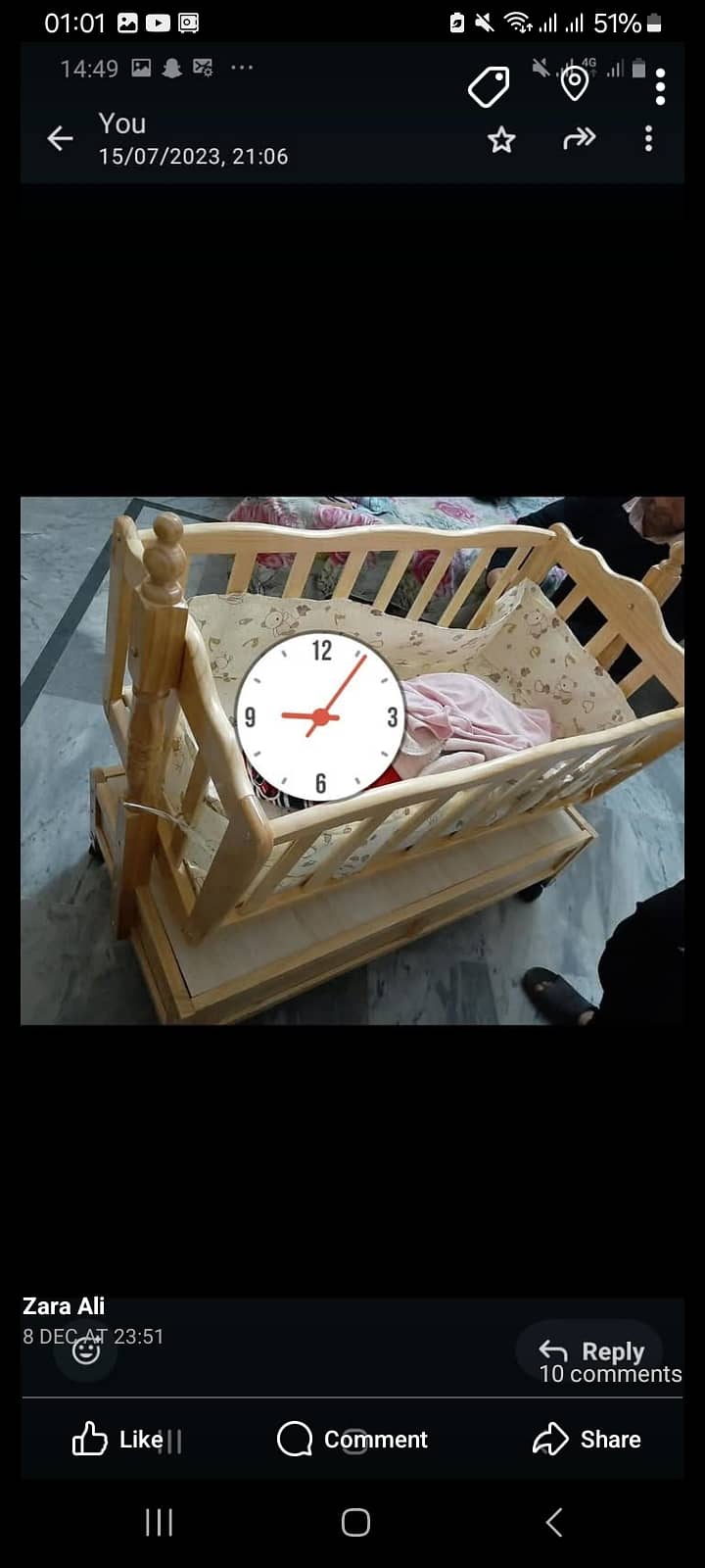 Baby cot cum swing with 2 drawers for sale in rawalpindi 03415579524 0