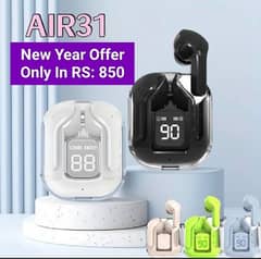 Air 31 Wireless Earbuds High Quality Bass Sound Also For Men and Women